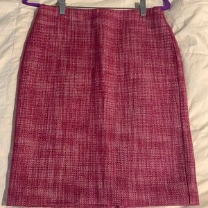 Talbots NWOT petites magenta & white tweed pencil skirt